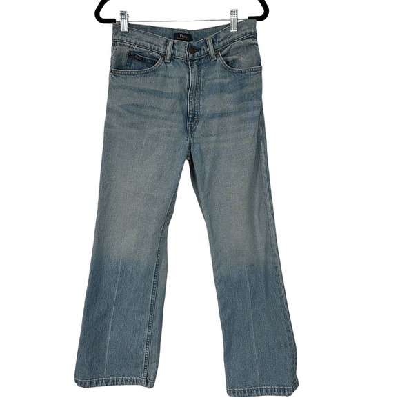 Polo Ralph Lauren Cropped Jeans Women's 27 Light Blue Flare High Waist Denim - Picture 1 of 10